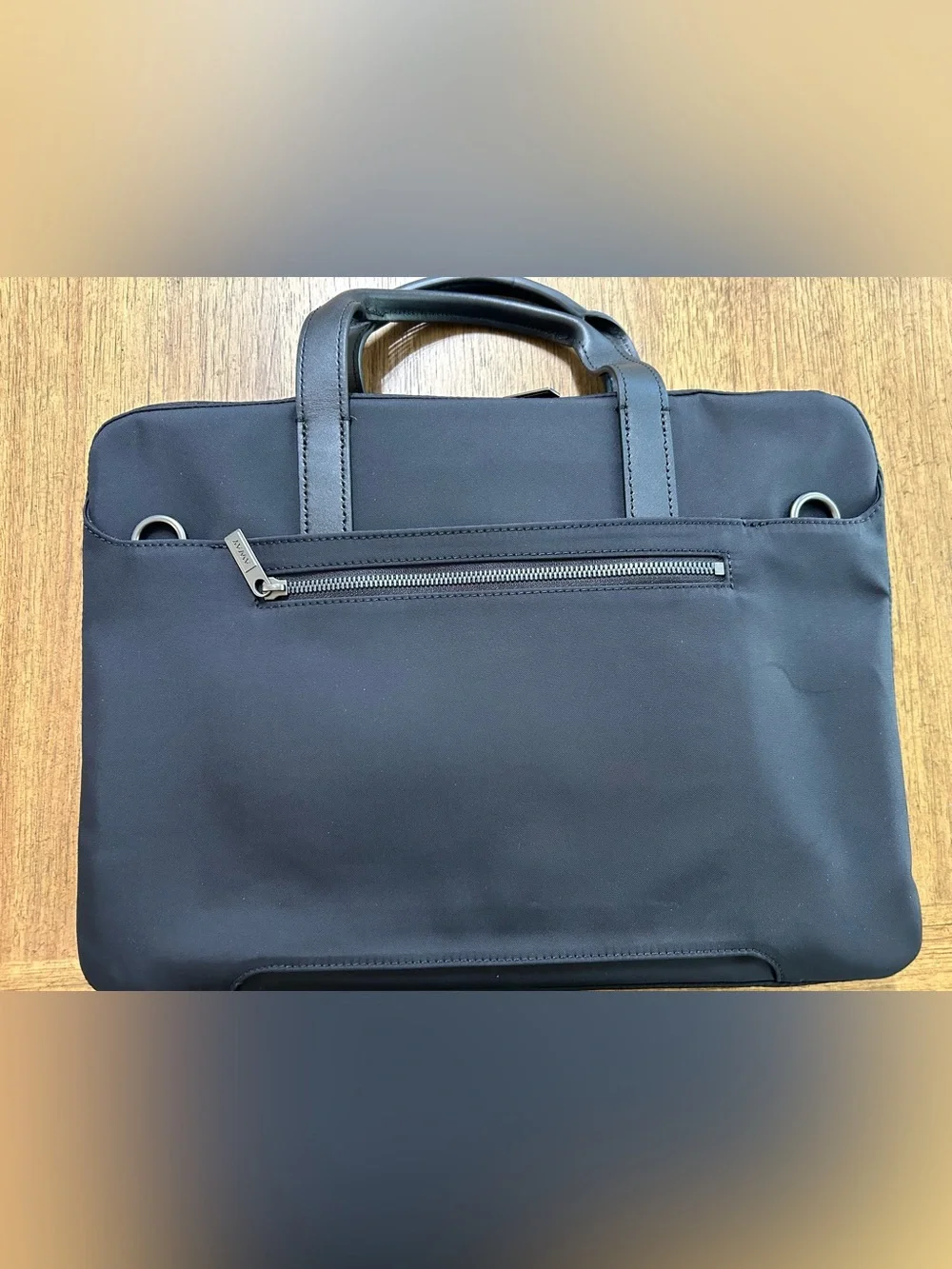 NWOT Away Black Carry Handle Briefcase with shoulder strap - minor scratch back